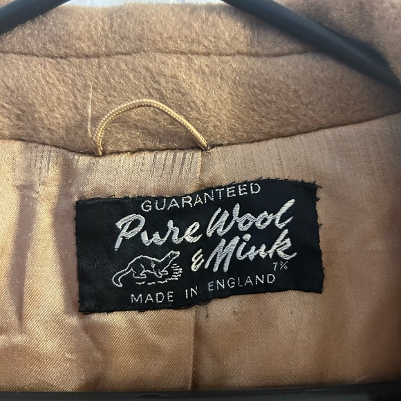 Vintage Pure wool and mink coat - Picture 5 of 8